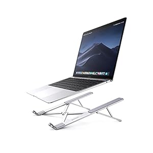 UGREEN Soporte Portátil de Aluminio, Soporte para Ordenador Portatil de Mesa, Soporte Portatil Ajustable, Laptop Stand Compatible con MacBook Air Pro ASUS HP DELL y Otros de 12-17,3″