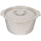 Gatuida Toilettenstuhl mit Deckel aus Dickem Kunststoff Geruchsisolierend Rutschfest Leicht Tragbar Hygienischer Nachttopf für Senioren und Schwangere Kompakt und Stabil Pflegeleicht