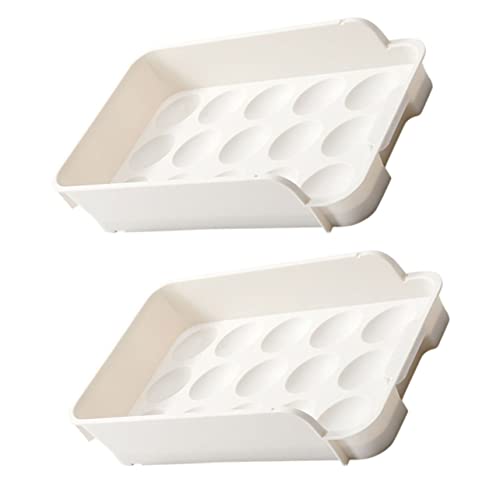 PENIKOKO 2 piezas Organizador de Huevos para Nevera Bandeja Tipo Reutilizable Accesorio Doméstico para Almacenamiento Práctico y Ahorro de Espacio