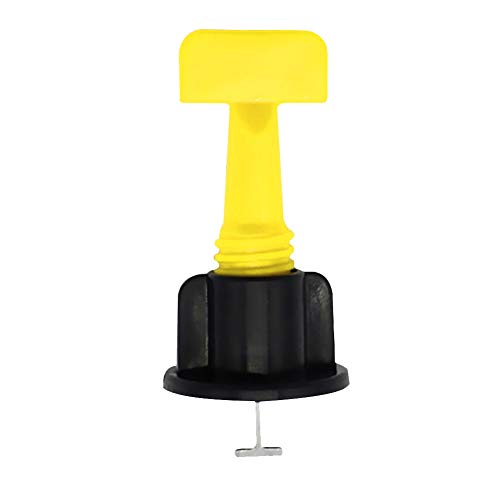 50Pcs Tile Positioning Leveler T Shape Tile Leveling Spacers Wedges Tile Flooring Wall Leveling Locator System,T-lock-Pliers-Tool-Tile-Leveling-System for Builing Walls & Floors