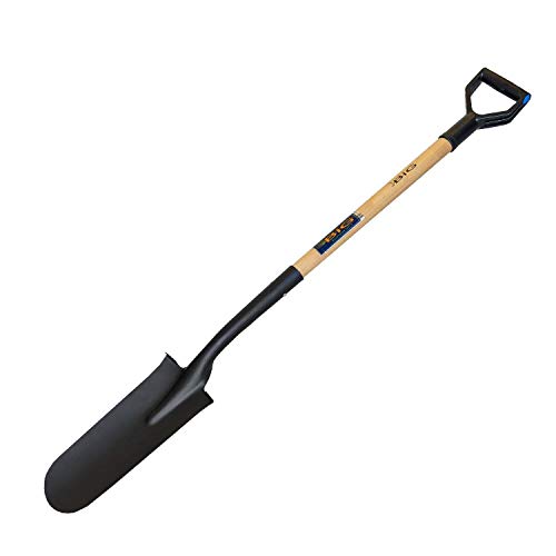 Saferide Vanga da giardiniere in acciaio di qualitr e legno di faggio, pala per resine e pavimenti morbidi e a bassa pietra/pietra per giardino, esterni, vanga multifunzione