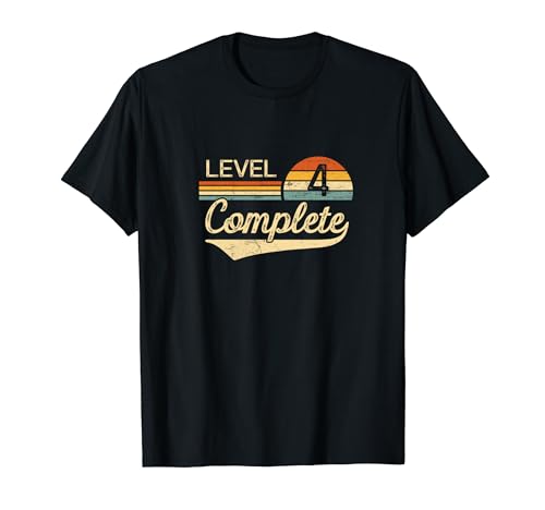 Level 4 Complete Vintage 4th Wedding Anniversary T-Shirt