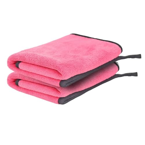 Image of Btag Microfiber Cleaning Cloth, 40x40 cms 600 GSM | Highly Absorbent,Lint and Streak Free, Multi-Purpose Wash Cloth for Kitchen,Car,Window,Stainless Steel,Silverwear(Pink 40x40cms) Pack of 2
