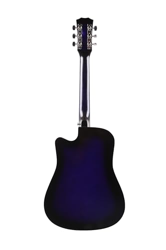 Image of Revel 38 Inch Glossy Acoustic Guitar for Beginners and Professionals with Signature Guitar Feel, Westwood Guitar Style Set with Picks. (VIOLET)