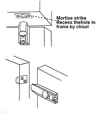 Miniatura 3 de QCAA Perno de superficie de latón macizo, 4 ", latón antiguo cepillado, paquete de 2, fabricado en Taiwán