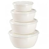 SCWBOEII 4-Piece Classic Plastic Prep Bowls with...