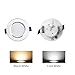 2Pcs Downlight 3W 5W 7W 9W 12W 15W Round Recessed Lamp AC 220V 230V 240V Spot Lighting (Size : Clod White_12w)
