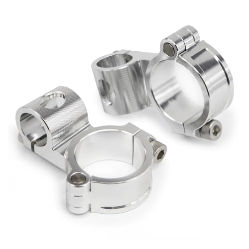 Guidon de moto noir réglable à clip CNC multi-diamètres pour fourche standard