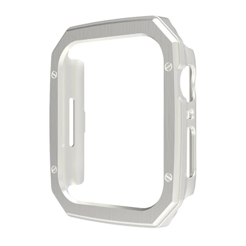 ANZOAT Custodia rigida per PC per Apple Watch Ultra 49mm 41mm 45mm Cover placcatura in plastica per IWatch Series 9 8 7 6 SE 5 40mm 44mm Custodia protettiva(Silver,41mm)