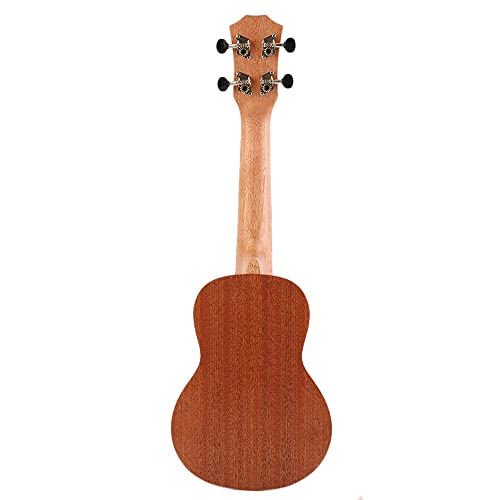 XJJZS Guitare ukulélé électrique 21 pouces Soprano acoustique 4 cordes artisanat bois blanc guitariste acajou - Les Beatles, Paul McCartney, John Lennon, RIngo Starr, George Harrison XJJZS Guitare ukulélé électrique 21 pouces Soprano acoustique 4 cordes artisanat bois blanc guitariste acajou – Image 3