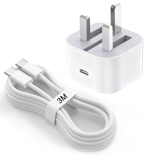3m Charger for Google Pixel 10/10 Pro XL/10 Pro Fold/9/9 Pro XL/8/8a/8 Pro/7/7a/6/5/4/3 XL 20W USB C to USB C Woven Long Charging Cable Lead Plug for IPhone 17/16/15/16e iPad 10/11/A16/Mini 7/6 Gen