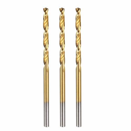 Kozelo 3pcs Drill Bit - [2mm Diameter] M42 8% Cobalt HSS Cutting Tool for Machining Hard Metal Stainless Steel Woodworking Handicraft Use, 135° Cutting Angle TiN