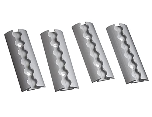 FTsolid 4x 15cm Alu Airlineschiene Zurrschiene runde halbrunde Form mit Bohrungen Ladungssicherung Aluminium