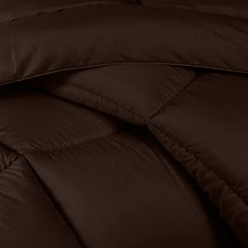 Utopia Bedding Queen Comforter Set With 2 Pillow Shams - Bedding Comforter Sets - Down Alternative Chocolate/Brown Comforter - Soft And Comfortable - Machine Washable #TOP6