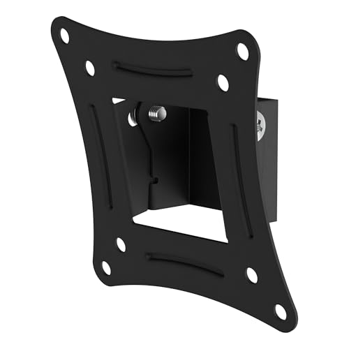 AVF TV & Monitor Mount - Flat & Tilt Wall Bracket - Suitable For Up to 32" Screens & 15kg - Perfect for Small TVs or Gaming PC Monitors - Black - AL110
