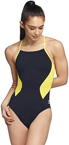 Speedo Damen-Badeanzug, einteilig, Endurance+ gekreuzter Rücken, einfarbig, Teamfarben für Erwachsene