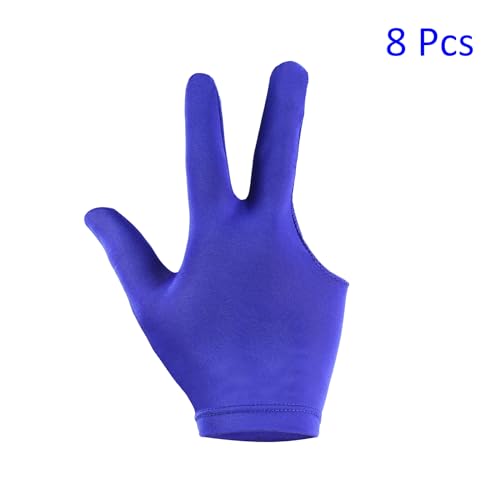 M METERXITY 8 Pack 3 Fingers Pool Gloves, Pool Gloves Billiards Left Right Hand, Anti Wrinkle - Image 4