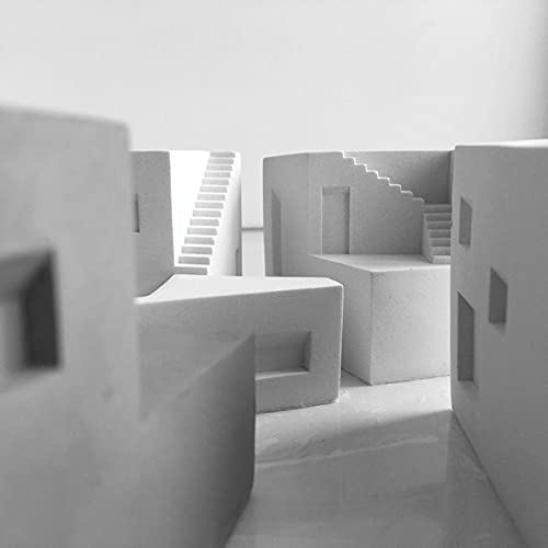 Silicone Concrete Flower Pot Molds,Industrial Building Design Succulent Plant Molds Cement Clay Moulds Home Office Desk Decor #TOP4