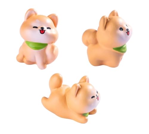Image of VRB Dec 1 Set Miniature Showpiece Set for Home Decor,Car Dashboard,Valentine,Living Room,Gifts Figurines,Cake Decoration Items,Figurines for Home Decor. ((3 Pcs Cute Dog Miniature))