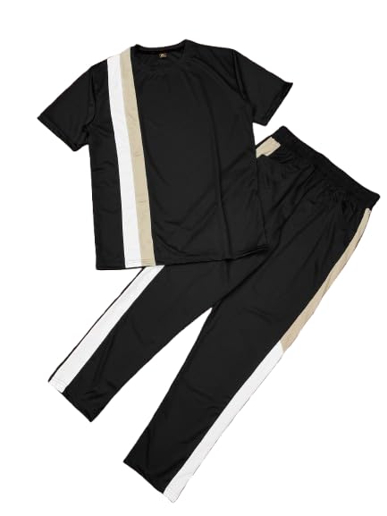 Men’s Tracksuit Set – Short Sleeve Sports T-Shirt-Track Pant-Metrix KHAKHI_A1_P1-picture-46