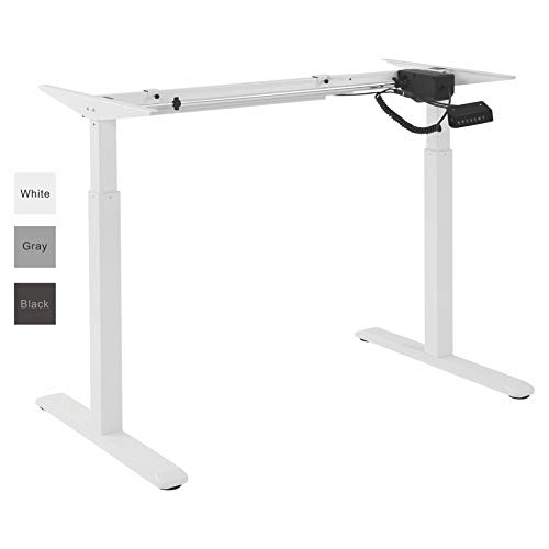 Preisvergleich Produktbild ALLDREI elektrisch stufenlos höhenverstellbarer Schreibtisch Mit Speicher-Steuerung und Erinnerungsfunktion. (Weiß)
