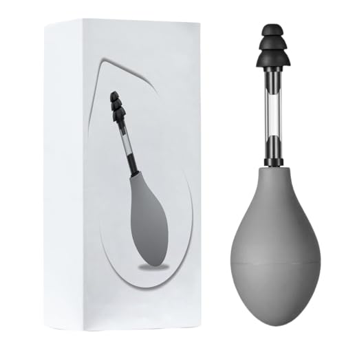 KINDLUME Tappi per le Orecchie, Bilanciamento Pressione Auricolare, Dispositivo Pressione Orecchio, Silicone Ipoallergenico, per Aereo Viaggio Auto, Confortevole e Sicuro, Grigio