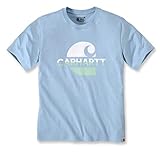 Kurzarm Carhartt Herren Relaxed Fit Heavyweight Short-Sleeve C Graphic T-Shirt, Farbe: Moonstone, Größe: M