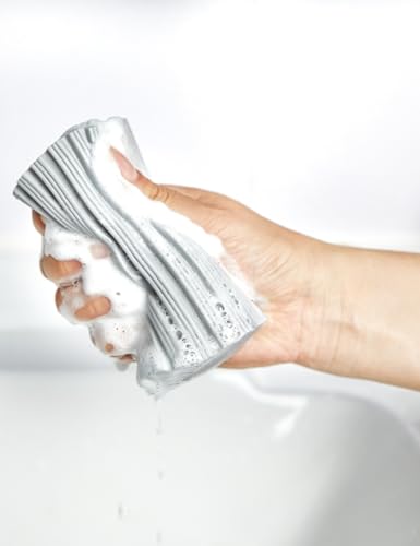 Image of 2 Pack Gray Washable Dusters for Cleaning Dusting Sponge Duster Blinds Cleaner Tool, Reusable Magic Damp Sponge Crevice Cleaner for Window Track Baseboard Blind Glass Faucet Household Use