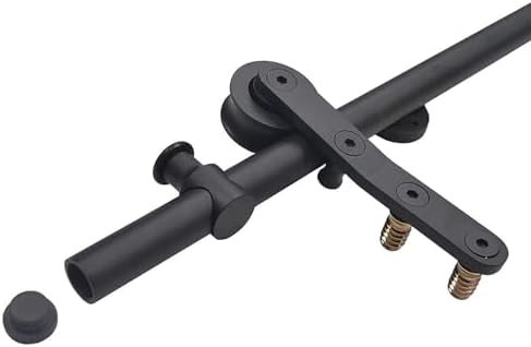 Sliding Library Ladder Hardware Kit - Bookcase Ladder Rails with Round Track & Floor Roller, Easy Install 100cm (3.3ft) - Perfect for Home & Office Use