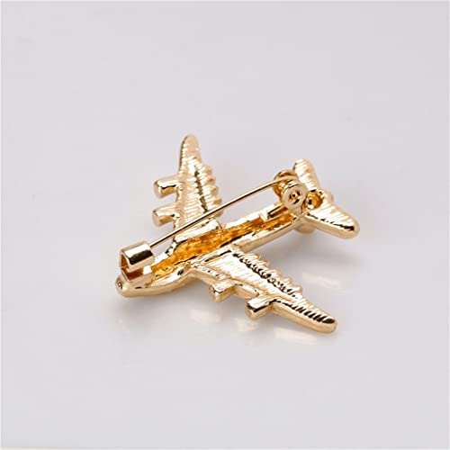 Brooch Gold Plane Brooches Zinc Alloy Blue Red Plane Pin Jewelry Brooch Pin Women's Jewelry Garment Accessories Bow Tie (Color : A, Size : One Size) #TOP3