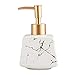 ffshop Dozownik mydła do kuchni łazienka kuchnia ceramiczny dozownik mydła uzupełnianie dozownik mydła do kąpieli łazienka, dozownik balsamu pod prysznic o unikalnej teksturze, 250 ml butelki dozownika mydła (kolor: Biały)