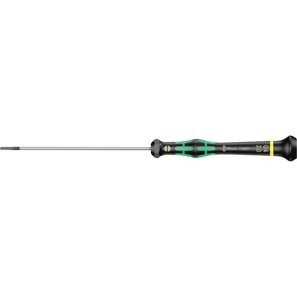 Wera 2035 2mm x 100mm Kraftform Micro slotted precision screwdriver, 2 mm x 100 mm
