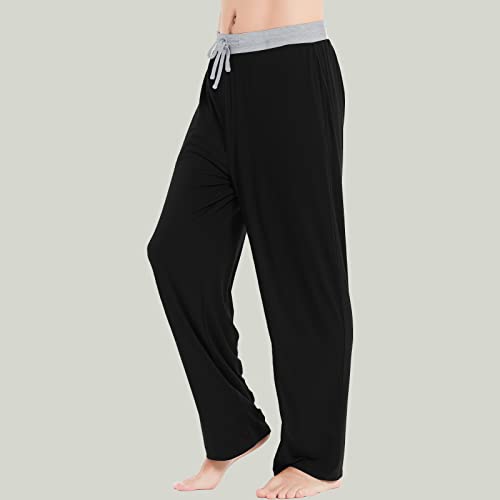LazyCozy Bamboo Viscose Men's Pajama Pants with Pockets Soft Lightweight Lounge Pants3