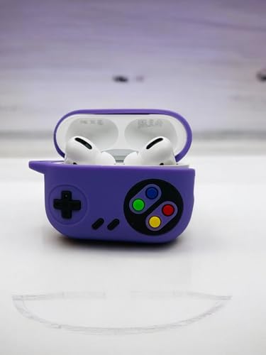 Image of SE HUB Airpods Pro 2 Case Cover Keychain for 2Nd Generation Design with Mag-Safe, Shock Proof 360-degree Protection Case Cover Soft Skin Silicone (Ring Carbaner and Hand Strap Included)- Violet