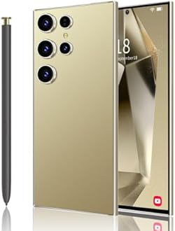 Jopuzia C24 Ultra Smartphones,8GB RAM 256GB ROM Cell Phones,5G Full Netocm 6800mAh Battery+6.8" Display 120Hz 64MP Camera,10-Core High-Performance chip Phone（Straw Yellow）