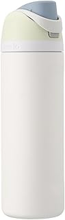 Owala - Botella de agua FreeSip de acero inoxidable con aislamiento, sin bisfenol A, incluye sorbete, para deportes, viajes y la escuela, 24 oz, Iced Breeze