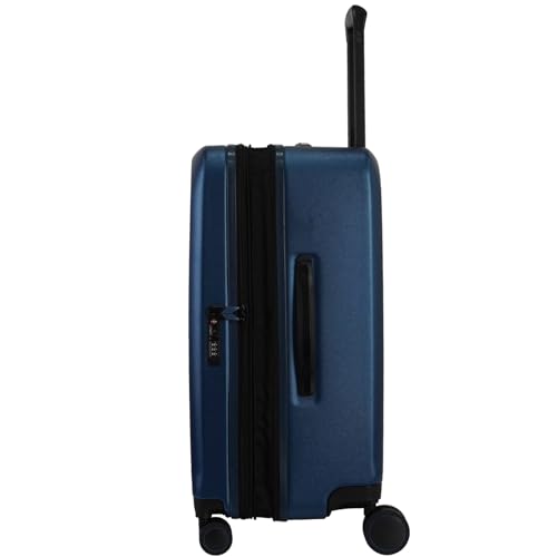 Image of Verage Luxe Freeland 68 cms Blue Check-in Hardsided Trolley Bags for Travel, Expandable Hardshell Suitcase with Spinner Wheels, TSA Approved Lock Luggage (Medium-Check-in 24 inch)