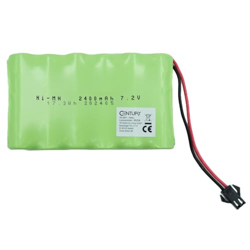 efaso Akku 7,2V 2400mAh NI-Mh mit HBX Stecker passend für Huina Bagger 1350, 1550, Revell Digger 2.0 24924 (43590), Amewi 22403, s-Idee 18145 (2400, Milliampere)