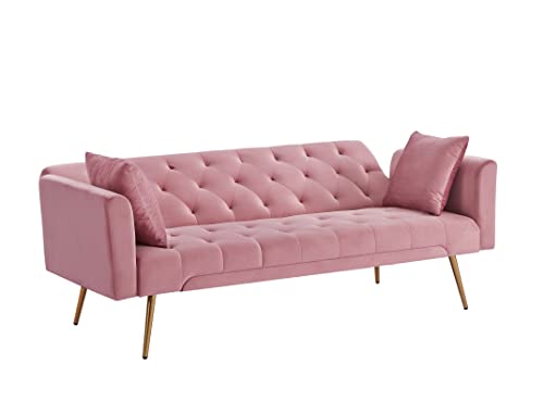 Anwick 5130 Pink Velvet Sofa Bed thumb #8