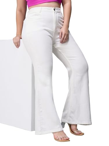 Image of Miss Chase A+ Women's High Rise Regular Stretchable Denim Bootcut Shaping Jeans
