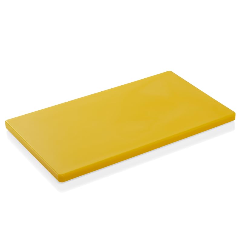 6 tablas de cortar HACCP de 50 x 30 x 2 cm de polietileno amarillo, verde, azul, rojo, marrón, blanco + soporte para tabla de cortar