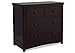 Simmons Kids SlumberTime Emma 4 Drawer Dresser with Changing Top, Black Espresso