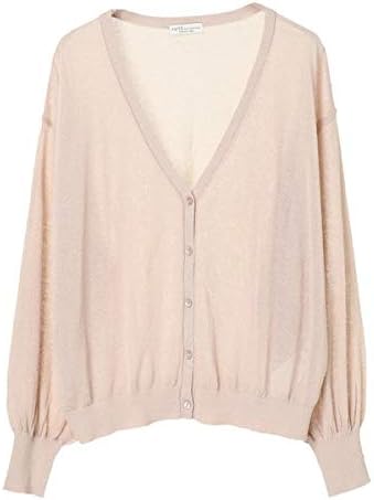 Amazon アースミュージック エコロジー Earth Music Ecology シアーニットカーディガン グレーベージュ F カーディガン ボレロ 通販