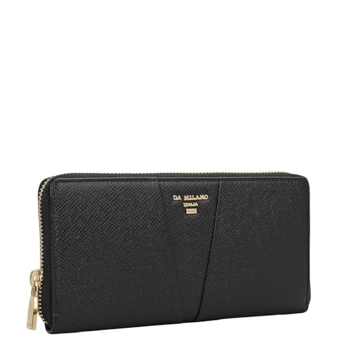 Image of Da Milano Premium Leather Wallet for Women | Multi Compartment Travel Wallet - Black (10072A-OL)