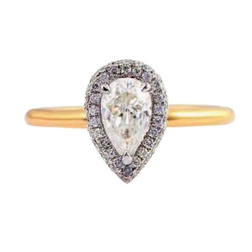 Bague de mariage moissanite argent 925 plaqué or 14k : alliance de luxe RNG-1513