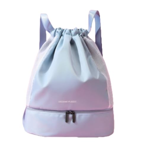 zornik プールバッグ 男の子 女の子用 リュック バックパック 2ルーム ファッション プール 水泳 バッグ 登山 スポーツ 防水 大容量 ジムバッグ 乾湿分離 靴収納可能 男女兼用 大人 学生 競泳 プール 学校 プールバッグ (ライトブルー) [