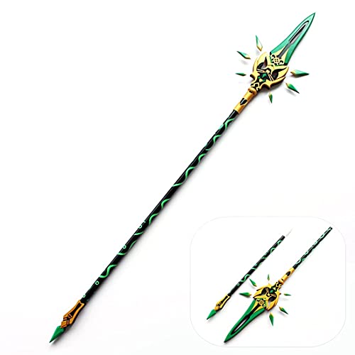 FINER SHOP Cosplay Props Weapons, Genshin Impact XIAO Cosplay Weapons Sword, 180cm Genshin XIAO Cosplay Weapon Primordial Jade Winged-Spear Detachable Spear Halloween Cosplay Accessories
