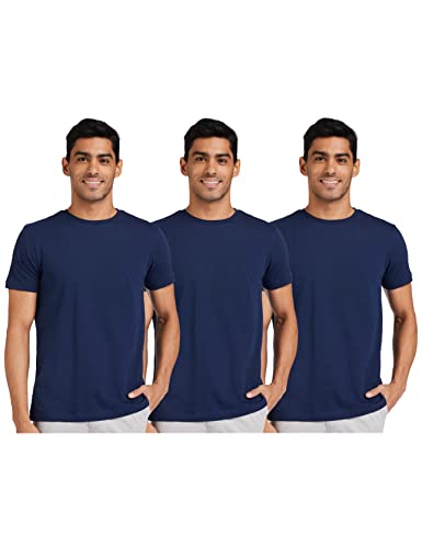 Image of Amazon Brand - Symbol Men's Solid Cotton T Shirt | Plain | Round Neck | Half Sleeve - Regular Fit | Combo Pack of 3 (Available in Plus Sizes)