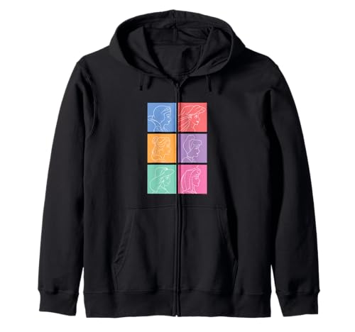 Sweat Disney Princess Color Grid à capuche imprimé pour fille et femme