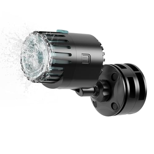 AQQA Aquarium Strömungspumpe Wavemaker,5W Aquarium Umwälzpumpe Wellenpumpe mit 360°verstellbarer PowerHead,Wellenmacher für Aquarien mit starkem Magnetfuß,für 75-280L Aquarien